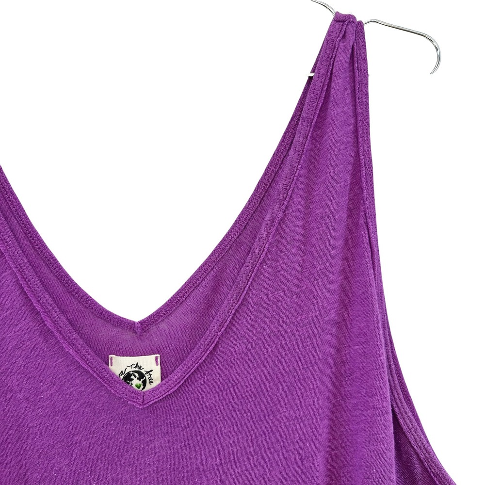 WE THE FREE Slouchy Linen Blend Tank • XL • purple • boho beach resort vacation - Picture 2 of 8